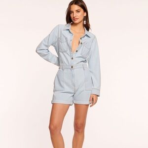 Ramy Brook | Lavinia Relaxed Light Denim Romper